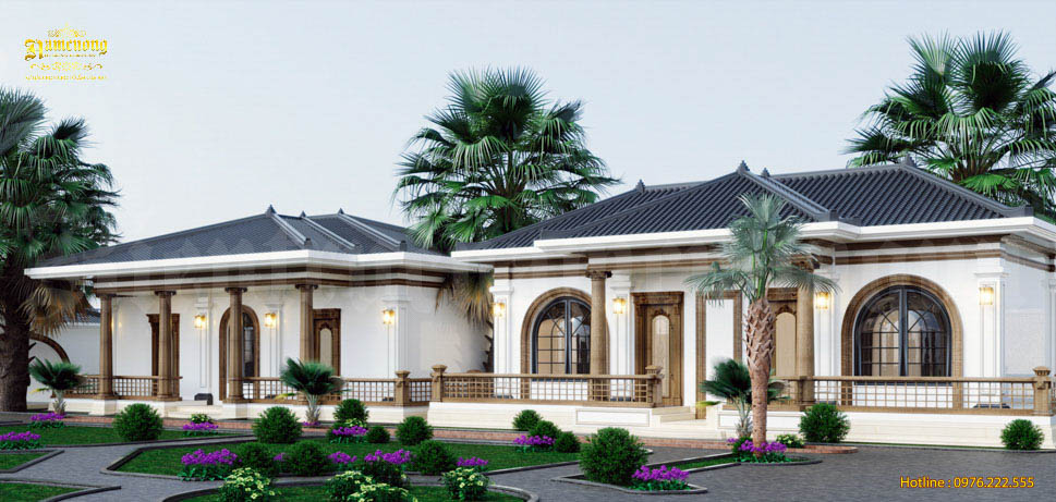Mẫu thiết kế biệt thự sân vườn đẹp tại Hà Nam