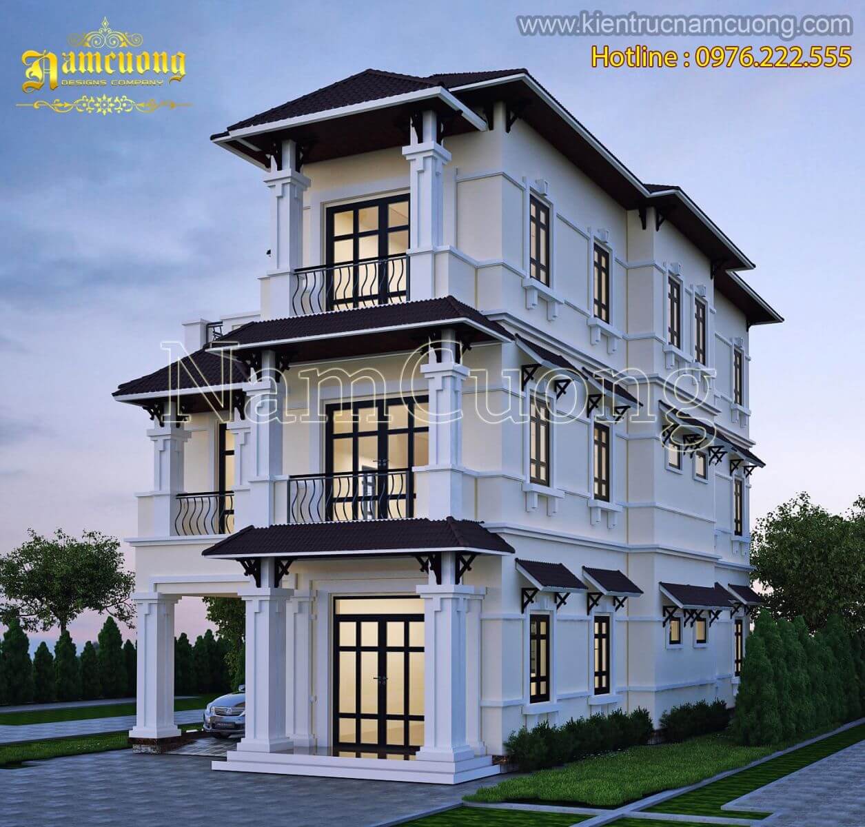 Biệt thự mini 3 tầng hiện đại sang trọng