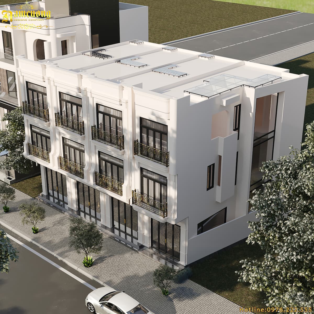 Tổng quan dự án nhà ống hiện đại 3 tầng nhà anh Khánh