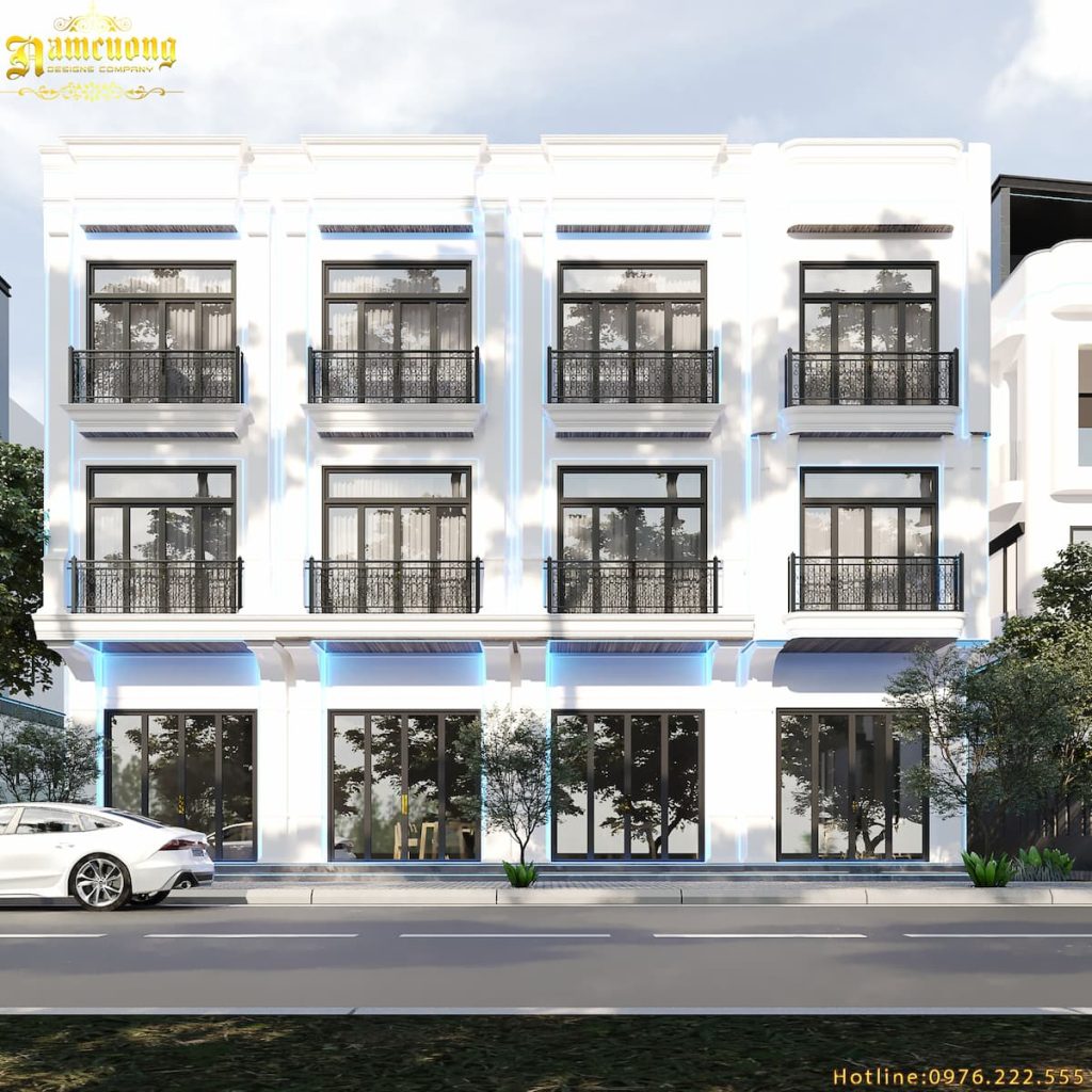 Mặt tiền dự án nhà ống hiện đại 3 tầng Mặt tiền dự án nhà ống hiện đại 3 tầng