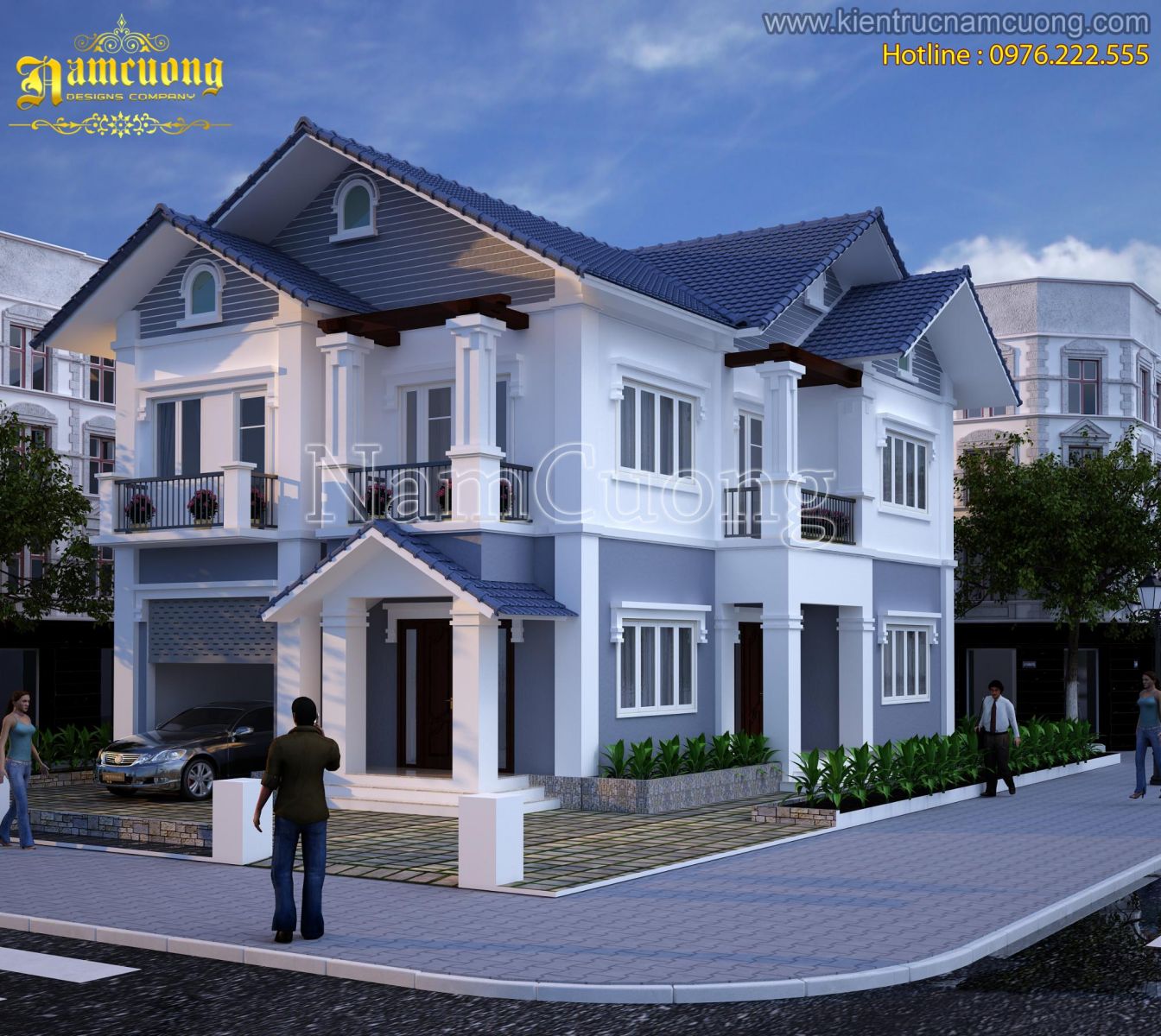 biet thu 2 tang 600 trieu