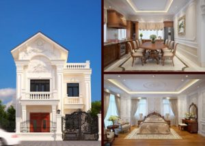 thi công biệt thự 2 tầng