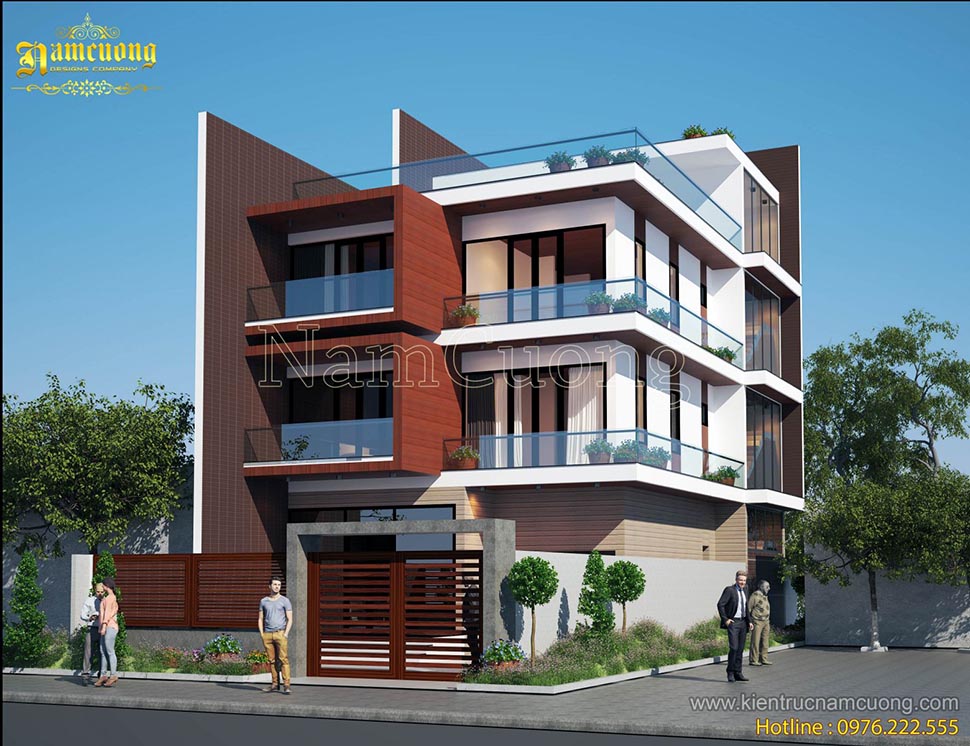 biet thu 3 tang 2 mat tien hien dai 21