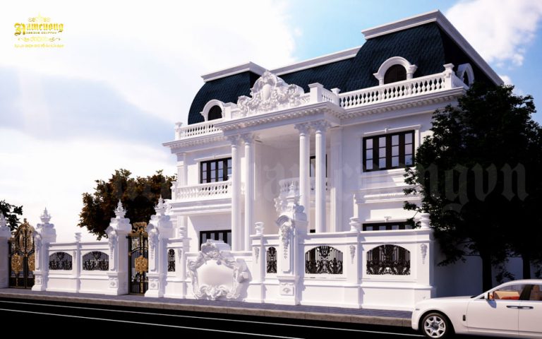 Biệt thự 3 tầng bán cổ điển đẹp sang chảnh tạ