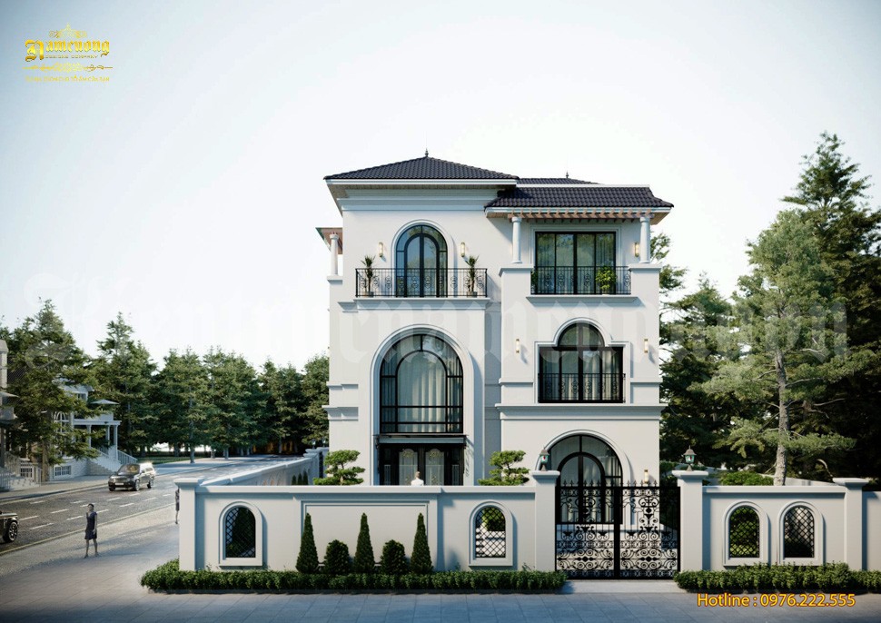 Kiến trúc đa chiều của biệt thự 3 tầng 2 mặt tiền tại Nam Cường