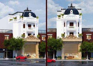 biệt thự phố 3 tầng cổ điển