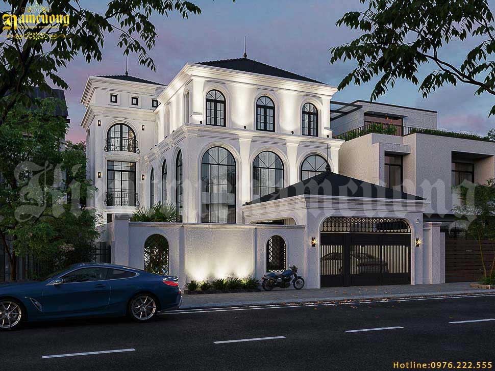 Mẫu biệt thự mặt tiền 9m 3 tầng