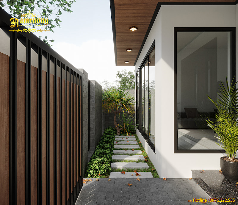 Ánh sáng trong biệt thự mặt tiền dài 12m