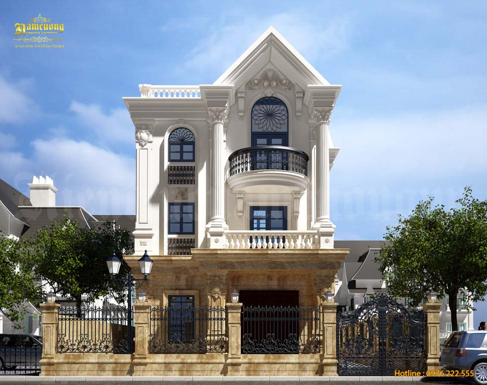 thiet ke biet thu mat tien 7m