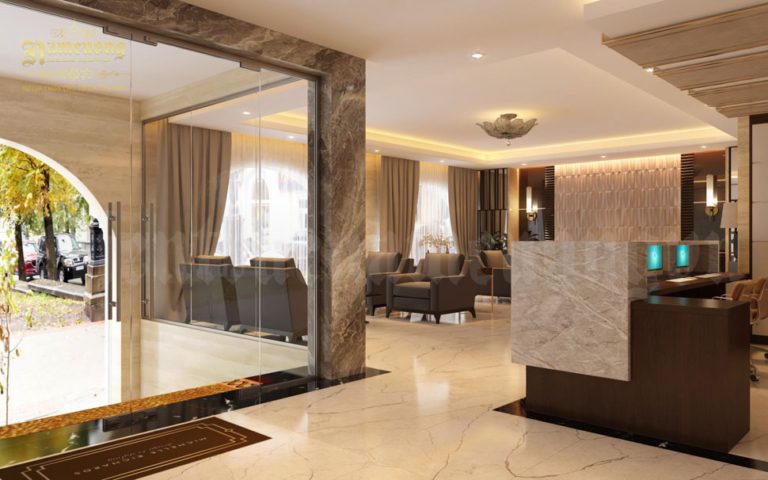 Thiết kế sảnh khách sạn mini