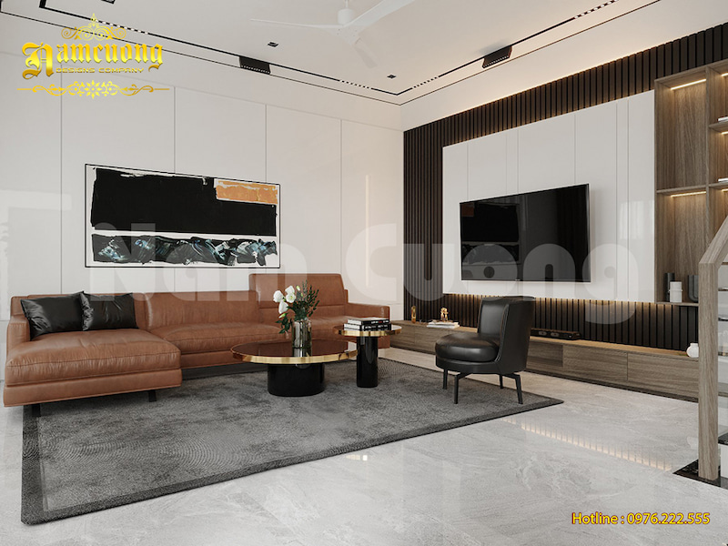 Phòng khách biệt thự có mặt tiền 12m