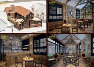 thiết kế nội thất cafe mộc