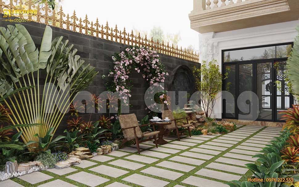 thiết kế sân vườn cho nhà 