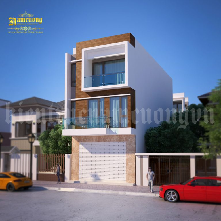 Thiết kế nhà phố 3 tầng hiện đại đẹp tại Qu