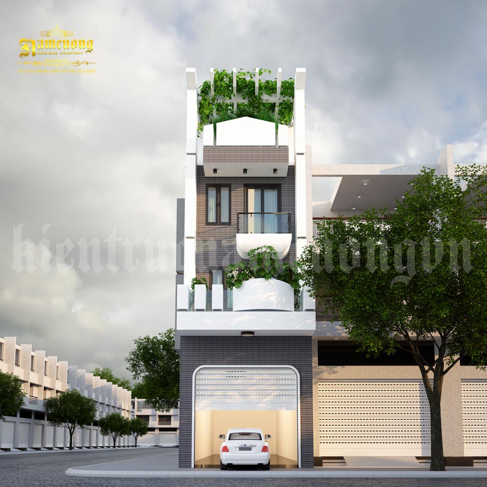 Thiết kế nhà phố 4 tầng hiện đại 2 mặt tiền tại Hải Phòng