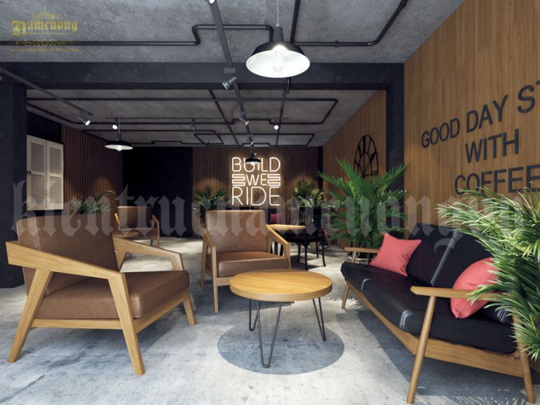 Mẫu thiết kế nội thất cafe đơn giản tại Tp