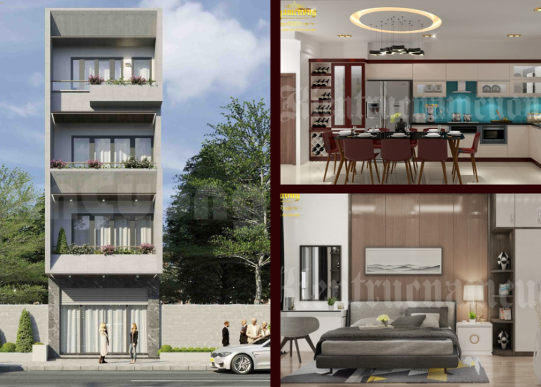 Tổng hợp mẫu nhà phố 4 tầng hiện đại