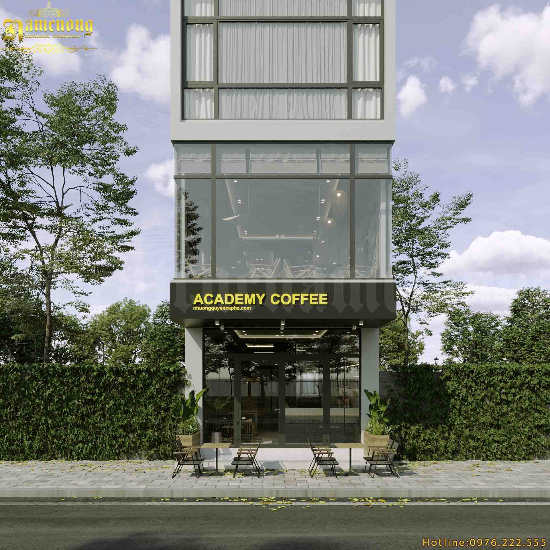 Thiết kế nhà phố thương mại 6 tầng kết hợp quán cafe tại Hải Phòng