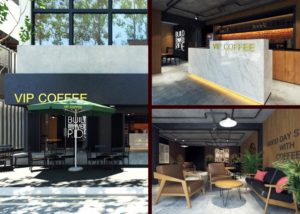 thiết kế nội thất cafe đơn giản