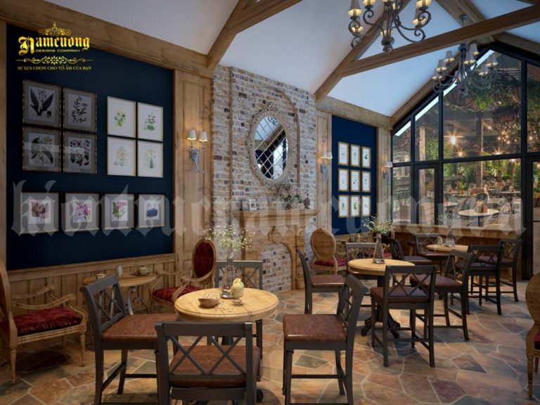 Mẫu thiết kế nội thất cafe mộc thu hút khách - CĐ