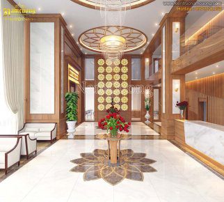 Mẫu thiết kế sảnh khách sạn 2 sao ấn tượng tại Hải Phòng