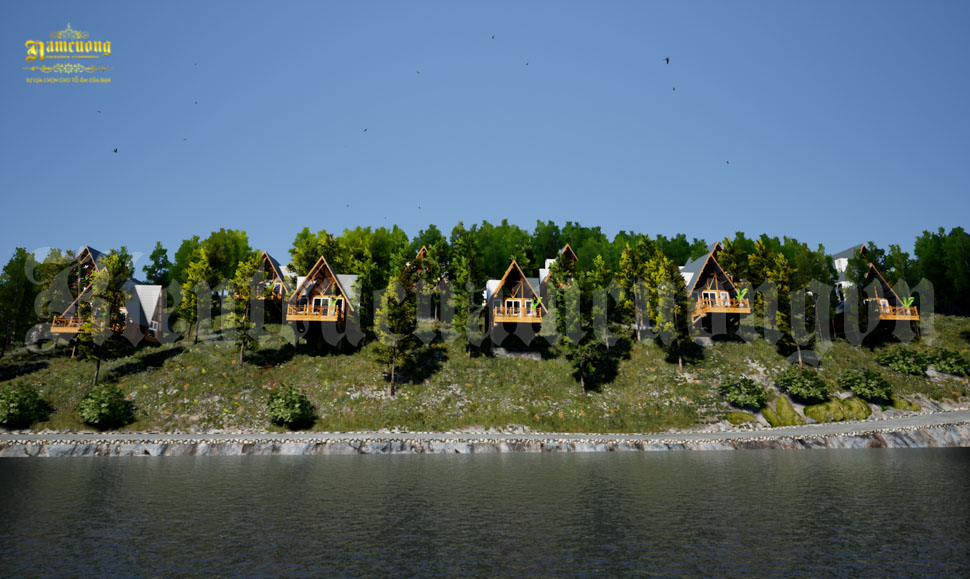 Mẫu thiết kế nhà bungalow trong khu resort cao cấp
