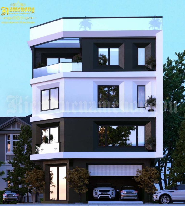 nhà lô góc 4 tầng hiện đại