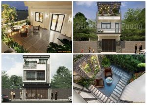 Mẫu thiết kế nhà phố có sân vườn