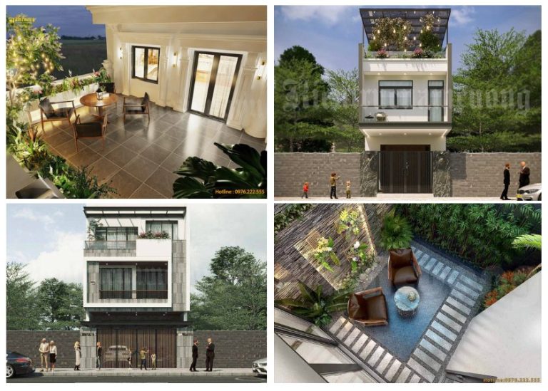 Mẫu thiết kế nhà phố có sân vườn