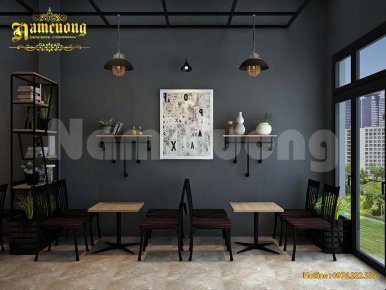 Mẫu quán cà phê có gác lửng thu hút khách hàng