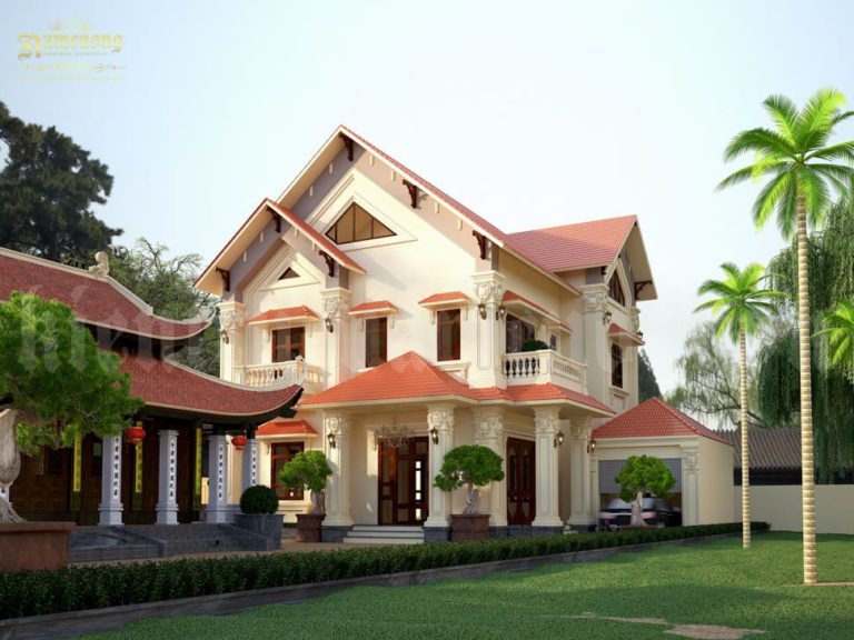 Thiết kế biệt thự kết hợp nhà thờ tại Hải Ph