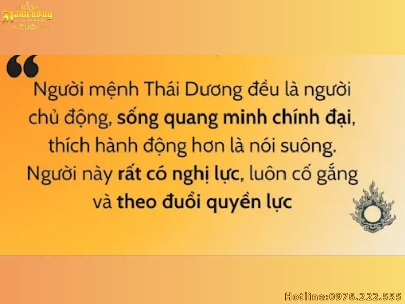 Ý nghĩa sao Thái Dương chiếu mệnh