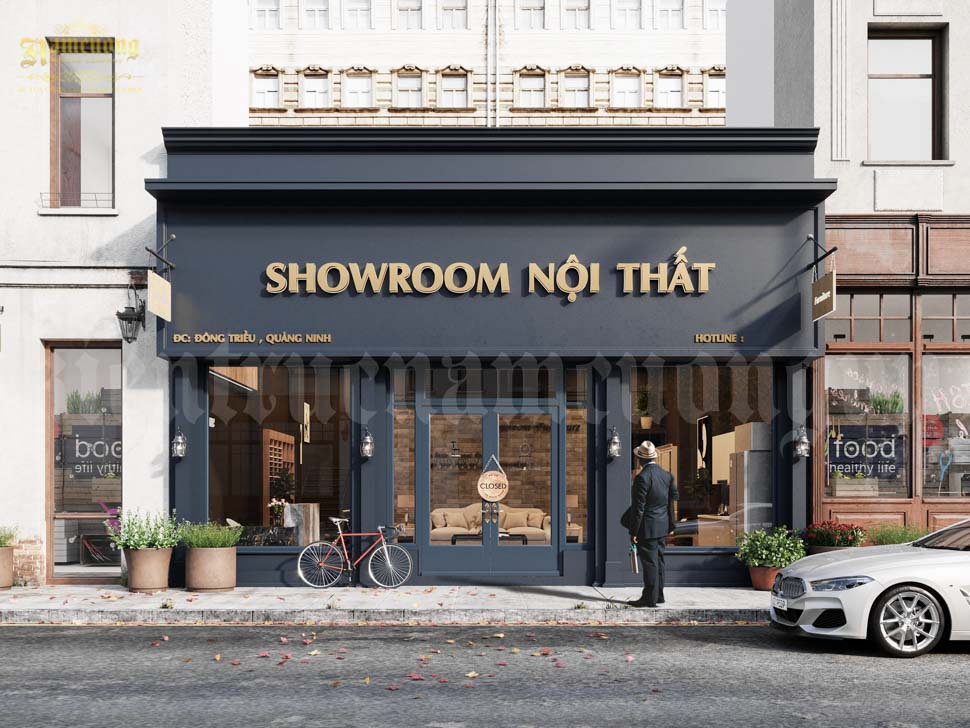 Mẫu thiết kế Showroom cafe kết hợp siêu thị đẹp hiện đại