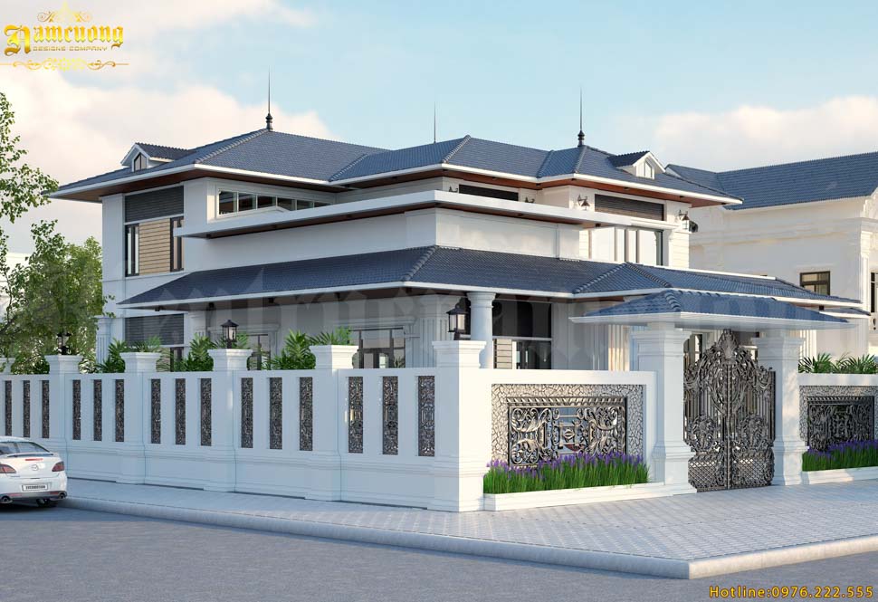 thiet ke biet thu mai nhat 2 tang 19