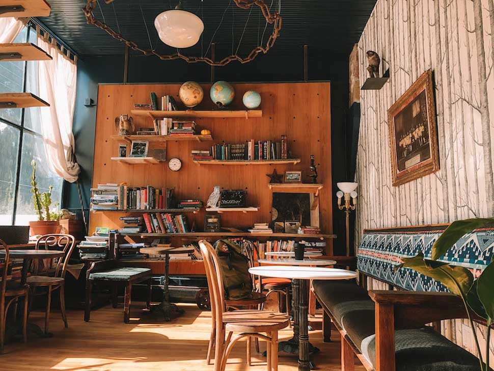 Thiết kế quán cafe sách nhỏ