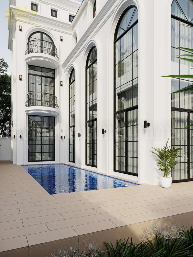 Mẫu biệt thự địa trung hải 3 tầng tại Hải Phòn
