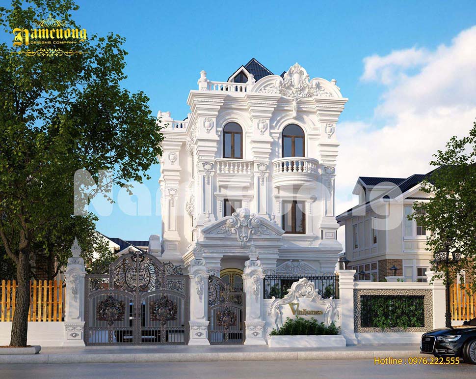 Biệt thự 3 tầng phong cách Pháp nổi bật giữa khu đô thị Vinhome