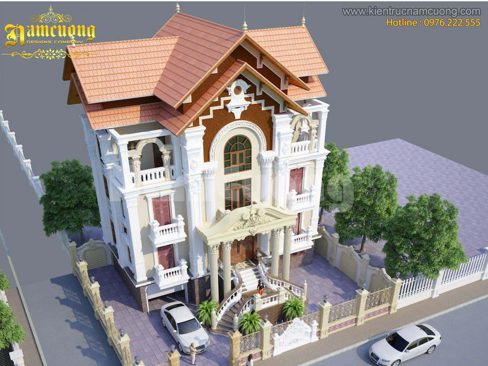 Đặc điểm của mẫu biệt thự 3 tầng phong cách Pháp