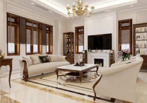 không gian phòng khách sang trọng