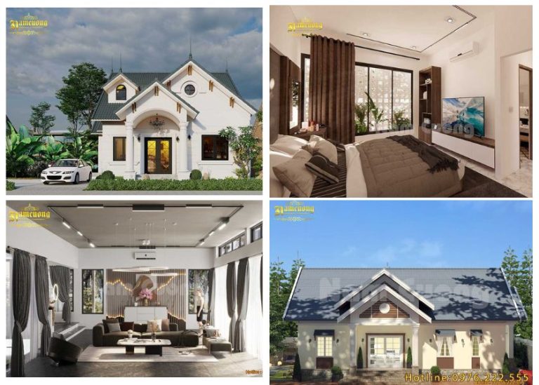 Mẫu biệt thự 1 tầng 200m2 của anh Bình