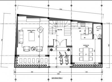 Thiết kế nhà 3 tầng hiện đại 12x7m tại Hải Phòng
