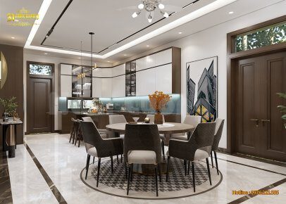 Thiết kế nội thất biệt thự 3 tầng hiện đại rộng hơn 300m2