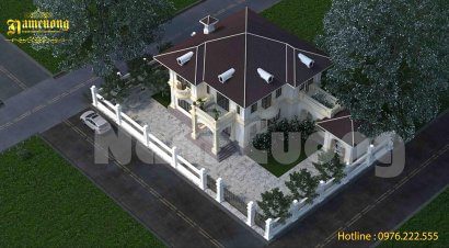 Mẫu biệt thự 2 tầng 250m2 đẹp không bao giờ lỗi