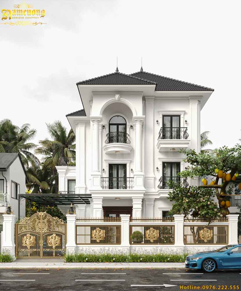 Biệt thự phố 3 tầng mái Nhật mặt tiền 9m