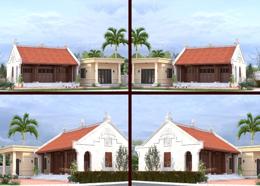 mẫu thiết kế nhà thờ họ cạnh nhà ở