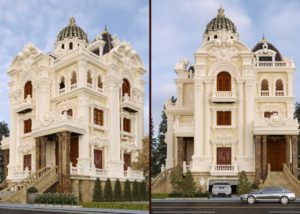 Biệt thự lâu đài 4 tầng tại Sài Gòn