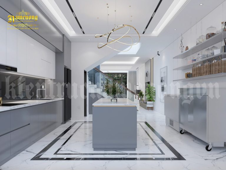 Thiết kế nội thất nhà phố 2 tầng 80m2 hiện đại