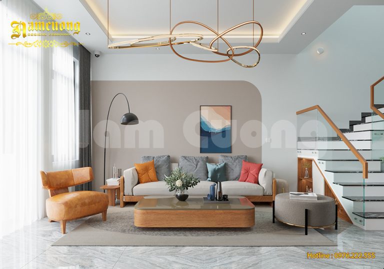Thiết kế nội thất nhà phố 2 tầng 65m2 cho vợ ch