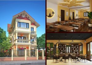 thiết kế quán cafe sách