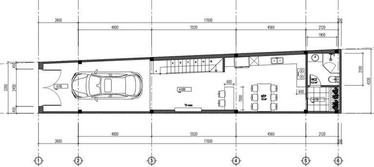 Mẫu nhà phố 3 tầng 3x17m nhỏ gọn, tiện nghi